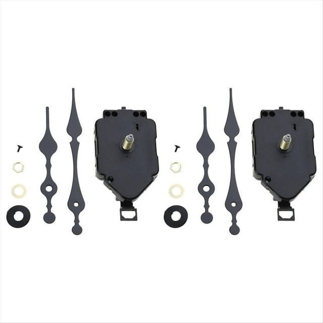 2 Juegos de Kit de Movimiento de Reloj DIY Movimiento Oscilante con Manecillas Piezas de Reparación de Reloj de Cuarzo Piezas de Repuesto A