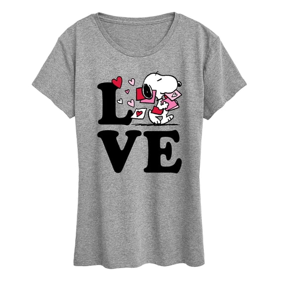 Peanuts - Love Snoopy - Women's Short Sleeve Graphic T-Shirt