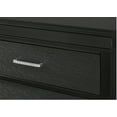 thumbnail image 3 of CoSoTower 5-Drawer Tall Chest Modern 1Pc Black Finish Solid Wood Wooden Crocodile Texture Crystal Tufted Handle Bedroom Home Furniture, 3 of 5