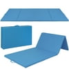 "4x10x2"" Gymnastics Gym Folding Exercise Aerobics Mats Blue Stretching Yoga Mat"
