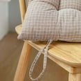 thumbnail image 3 of Nvzi Seat Cushion Dining Chair Pads with Ties, Square Non-Slip Thicken Dark gray 18"x18", 3 of 5