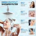 thumbnail image 3 of Aqua Earth Shower Filter For Hard Water Removes Chlorine Fluoride Harmful Substances Organics Other Sediments Shower Head Filter High Output Vitamin C, 3 of 8