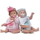 thumbnail image 2 of Muñeca Reborn Baby Doll, juguete de baño para bebés, cuerpo completo de silicona, ojos abiertos con ropa, 20 pulgadas, 50 cm, regalos bonitos realistas, juguete para niño, dinosaurio azul 1 1, 2 of 5