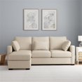 thumbnail image 6 of Hillsdale Furniture York Upholstered Sectional Chaise Sand Brown Fabric, 6 of 19