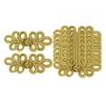 thumbnail image 4 of 10 Pares de Nudos Chinos Botones Sujetadores de Cierre Botón de Costura Botón Artesanal Tradicional Decoración Tejido para Traje Tang Capa Che Oro Baoblaze Botones de cierre chinos, 4 of 8