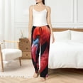 thumbnail image 4 of Balery Closeup Red Flamingo Portrait Pantalones de pijama para mujer, pijamas ultraligeros, pantalones de estar por casa-Medium, 4 of 6