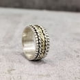 thumbnail image 4 of Latest Spinner Band, Meditation Ring, 925 Sterling Silver Ring, Spinning Thumb Ring, Two Tone Ring, Fidget Ring, Handmade Jewelry, Christmas Oxidized, Womans Band Ring, Anxiety Ring, Mans Band Gifts, 4 of 6