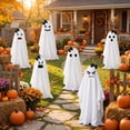 thumbnail image 5 of Tumao Halloween Decorations Outdoor, Light Up Spooky Ghosts Decoration, Cute Halloween Decorations Indoor, DIY Ghost Kit Decor with Emoji Stickers Bow for Party, Yards, Porch, Gardens, 5 of 7