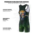 thumbnail image 3 of Exxact Sports Sublimated Youth Wrestling Singlet For Boys, Premium Powerlifting Singlet, Kids Wrestling Singlets For Training (YS, Leopard), 3 of 7