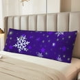 thumbnail image 2 of Fuzoiu Dark Purple Snowflakes Print Body Pillowcase 20x54 in,Long Pillow Case, Microfiber Body Pillow Cover, Soft and Breathable Pillowcase, 2 of 7