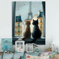 thumbnail image 2 of Designart Two Cats In Paris II Canvas Wall Art, 2 of 5
