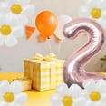 thumbnail image 4 of Set de globos Antwhale número 40" en oro rosa con margaritas, 4 of 4