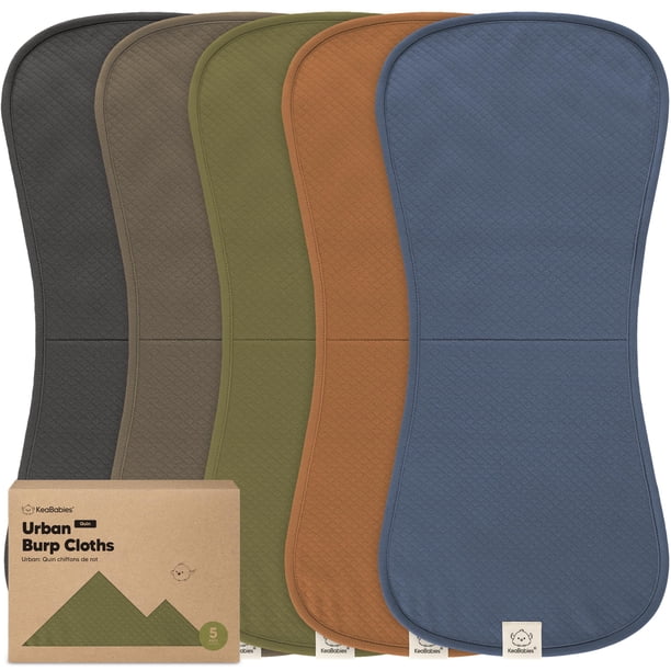 Paños para eructos KeaBabies de algodón orgánico, paquete de 5 unidades, unisex, para bebés