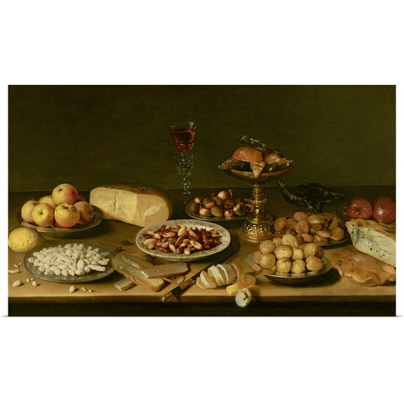 Great BIG Canvas | Rolled Jacob (1596-1666) van Es Poster Print entitled Banquet still life