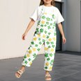 thumbnail image 2 of Ruyang Girls Overalls Cute Floral Print Adjustable Straps Straight Jumpsuit Summer Loose Fit Casual Trendy Rompers for Teens, 2 of 4