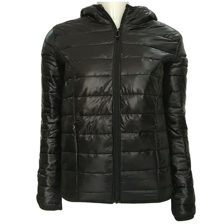 

Women S Solid Color Long Sleeve Hooded Thin Short Padded Coat