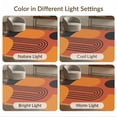 thumbnail image 7 of ODIKA 4'x6' Orange Black Abstract Geometric Sunrise Washable Area Rug Modern Artistic Interpretation with Bold Curves for Bedroom, Reading Nook, Pet Friendly & Non-Shedding, 7 of 7