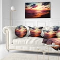 thumbnail image 3 of Designart Sea Sunset Landscape View - Seashore Throw Pillow - 12x20, 3 of 5