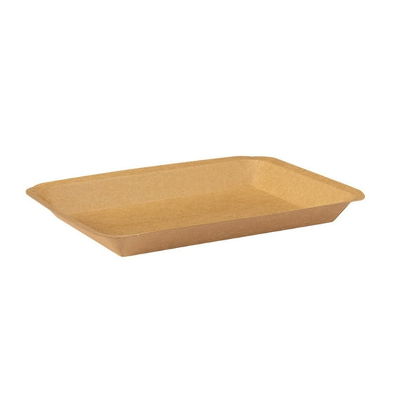 50 Pack Disposable Kraft Paper Trays For Food Serving And Outdoor Events Biodegradable And Grease Resistant