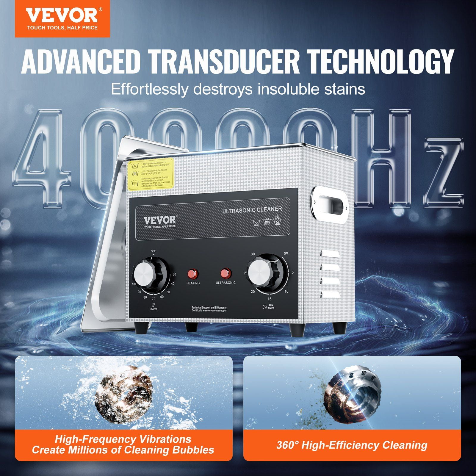 3L Ultrasonic Cleaner with Heater Timer Basket 120W Professional Digital Sonic Cavitation Machine for Watch Glasses Coin Metal Parts Tools