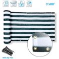 thumbnail image 2 of Paradise Balcony Privacy Screen Cover 3' X 88' Perfect For Outdoor Backyard Deck Pool Porch Gardening Fence  Rails Protection Green And White Custom With Zip Ties, 2 of 2