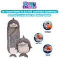 thumbnail image 3 of Bolsa para dormir 2 en 1 almohada Happy Nappers Tiburón Mediano para niños, 3 of 5
