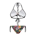 thumbnail image 2 of Uourmeti Women's Halter Neck Tropical Floral Bikini Set - Two Piece Triangle Swimsuit with Tie Sides, Quick Dry for Beach Vacation & Pool Party, 2 of 9