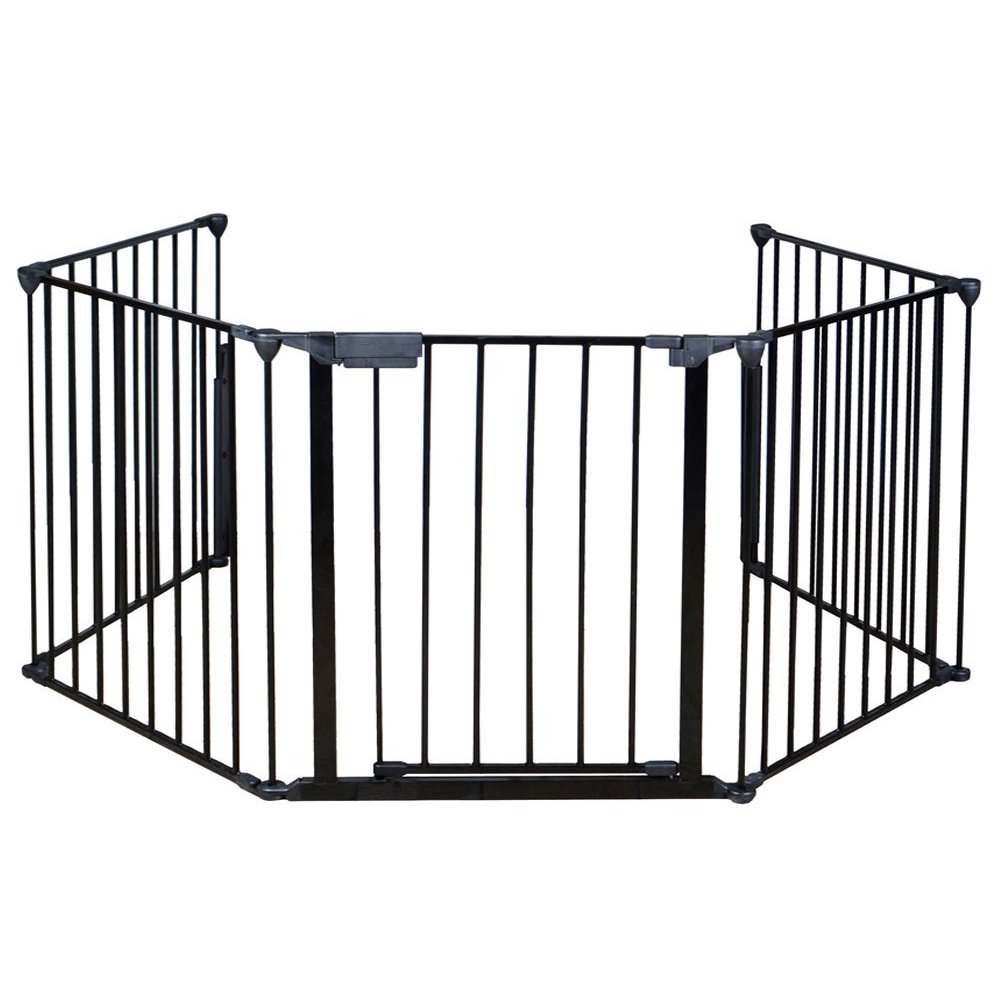 CALHOME Baby Safety Fence Hearth Gate BBQ Metal Fire Gate Fireplace Pet Dog Cat Fence Walmart
