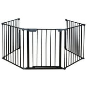 CALHOME Baby Safety Fence Hearth Gate BBQ Metal Fire Gate Fireplace Pet Dog Cat Fence