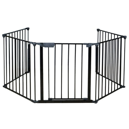 CALHOME Baby Safety Fence Hearth Gate BBQ Metal Fire Gate Fireplace Pet Dog Cat Fence
