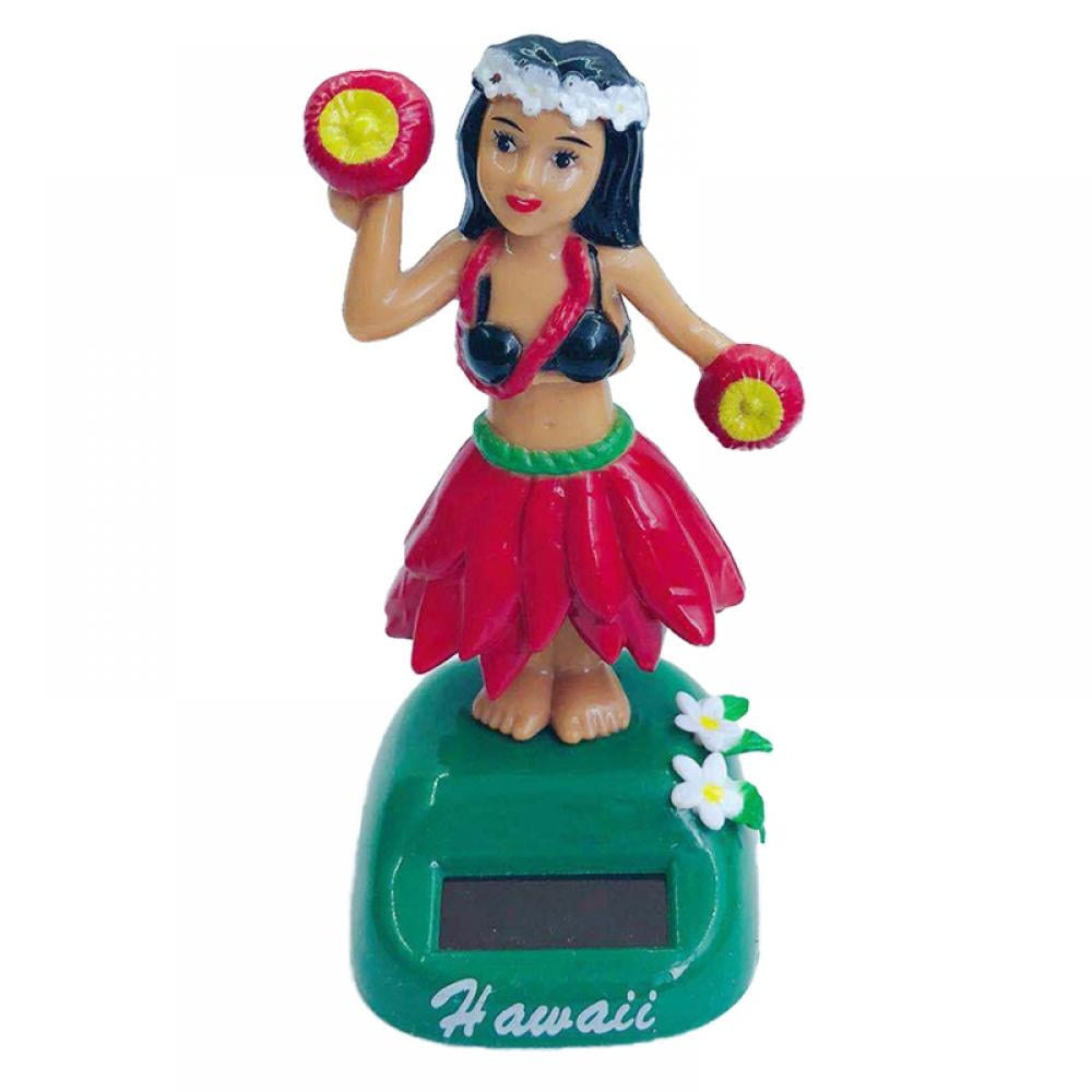 Solar Power Car Dancer Swinging Hawaiian Girl Figurine Dashboard Bobble Head Decor Toy