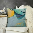 thumbnail image 2 of SHANXI  Throw Pillow Covers Colorful Texture Purple Green Blue Gold Foil Square Pillowcases for Home Decor Sofa Car Bedroom Pillow case 24x24in, 2 of 5