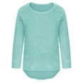thumbnail image 4 of GigrtiJin Women鈥檚 Fall Winter Sweaters Long Sleeve Round Neck Plush Sweater Tops Solid Color Comfy Loose Blouse, 4 of 6