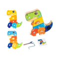 thumbnail image 2 of HILABEE Dinosaur Screwdriver Board Set Busy Board Early Development Wooden Screw Driver D, 2 of 9