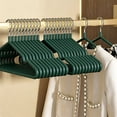 thumbnail image 5 of Heavy Duty Clothes Hanger Set, Non Slip Hangers with Steel Core for Shirts, Coats, Jackets, Trousers and Dresses, Space Saving Wardrobe Organization and Storage, 5 Pack, 5 of 6
