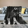 thumbnail image 2 of Autua Wolf Alpha Black and White Warm Lightweight Blanket Soft Fleece Blankets for Living Rooms Sofa Decor All Seasons - Gifts for Bed & Couch, 3 Sizes 50x60in, 2 of 6