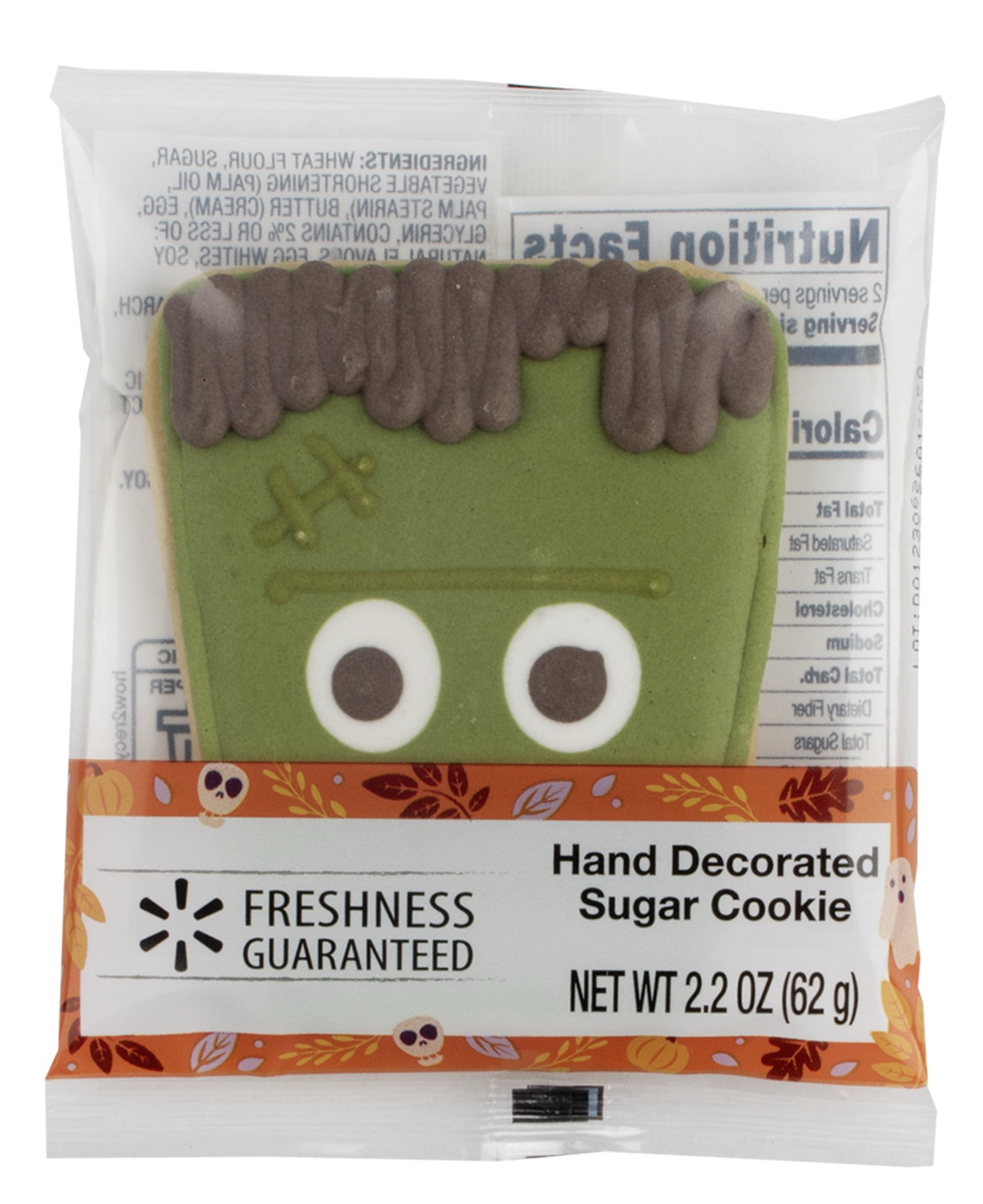 Freshness Guaranteed Halloween Hand Decorated Sugar Cookie, 2.2 oz, 1 Count (Design May Vary)
