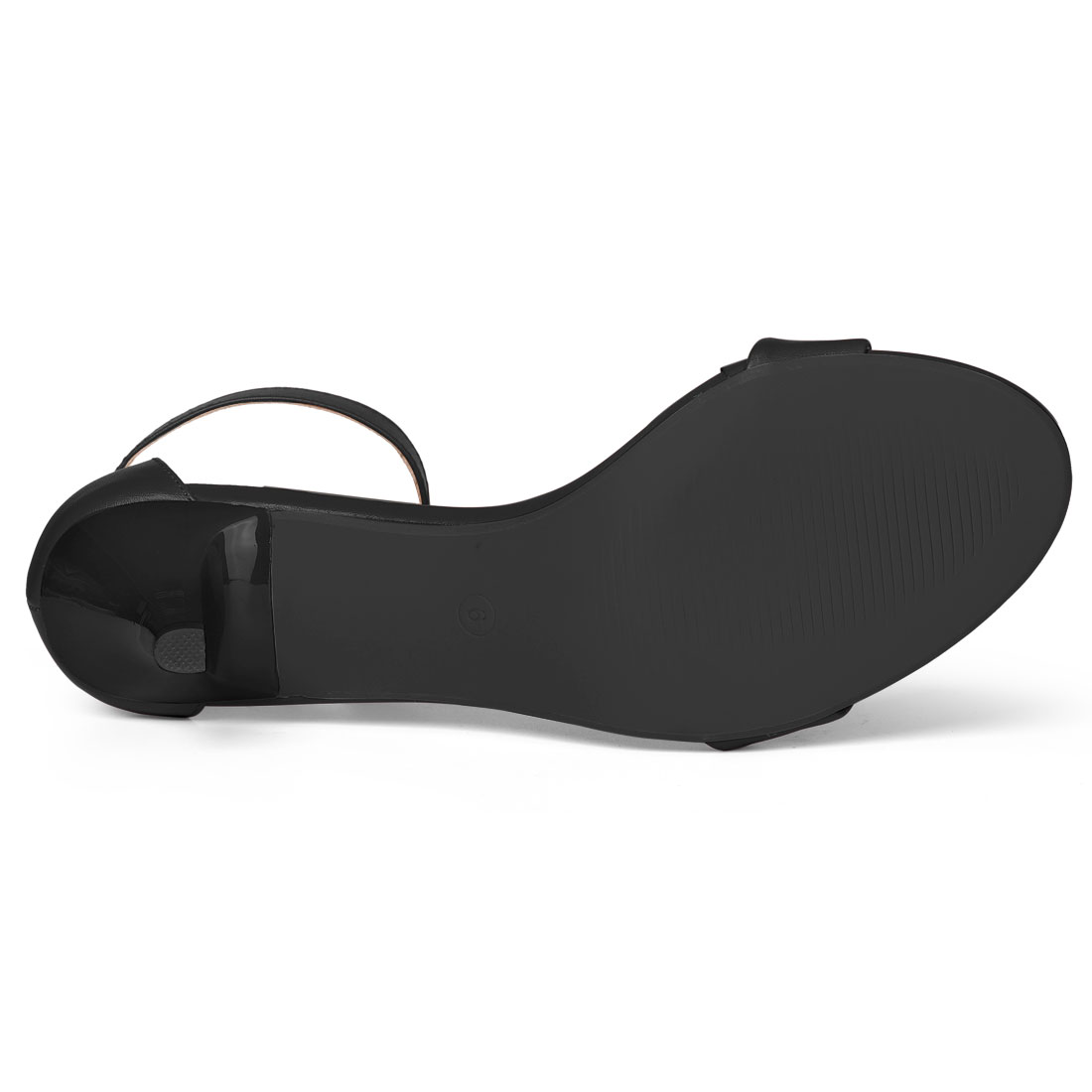 DARING DIVA Stylish Women's Ankle Strap Black Kitten Heel Sandals 7 Black