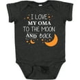 thumbnail image 3 of Inktastic I Love My Oma to the Moon and Back Boys or Girls Baby Bodysuit, 3 of 5