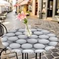 thumbnail image 4 of Golf Fitted Tablecloth with Elastic Edged, Round Table Cloth for Dining Table, Modern Geometric Abstract Balls Textured Waterproof Oil Proof Table Cover for Indoor Outdoor 45"-54", 4 of 8