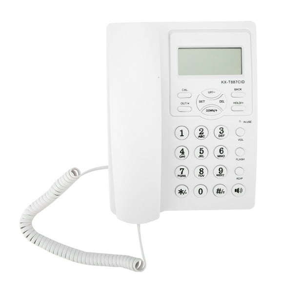 Corded Phone With Answering Machine, Clear Sound Real Time Date ABS Corded Phone With Speakerphone For Offices For Homes