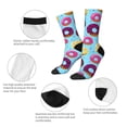 thumbnail image 4 of Honeii Donuts Print Adult Socks,Crew Socks,Casual Calf Socks,Daily Wear Socks for Men & Women, Perfect for Sports, Casual and Everyday Use, 4 of 6