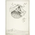 thumbnail image 2 of William Heath Robinson 18x24 Black Ornate Framed Double Matted Museum Art Print Titled: ‘Over Farms and Fields and Rivers and Ponds’; Cosey Hokie, Topsy-Turvy Tales (circa 1923), 2 of 5