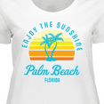 thumbnail image 4 of Inktastic Summer Enjoy the Sunshine Palm Beach Florida in Blue Women's Plus Size T-Shirt, 4 of 5