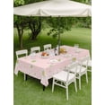thumbnail image 4 of Outdoor Tablecloth with Umbrella Hole for Patio/Picnic/Party/Camping, Pink Spring Floral Waterproof Table Cloth Rectangle Table Cover Washable, Daisy Flowers Elegant Farmhouse Art (60"x 102"), 4 of 9