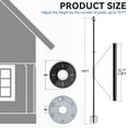 thumbnail image 2 of FIASON 10 FT Black Stainless Steel Flag Pole, Tangle-Free Heavy Duty In-Ground Kit with Solar Light & 5-Prong Base for Yard Garden Commercial Outdoor Use, No Flag Included, 2 of 8