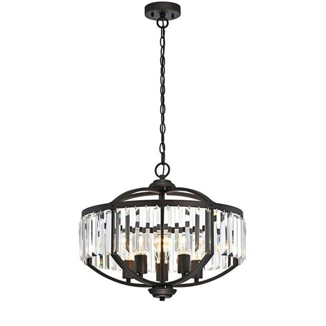 Chloe Lighting CH2S843RB20-UP5 20 in. Kenna Transitional 5 Light Ceiling Pendant Fixture, Rubbed Bronze