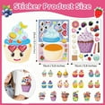 thumbnail image 2 of Allhall 48 Sheets Cupcake Make Your Own Stickers - Make a Face Stickers for Kids, Mix and Match Ice Cream and Cupcake Sticker, Cupcakes Sticker for Classroom Activities, Crafts Party Decorations, 2 of 8