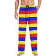 thumbnail image 4 of Colorful Stripes Ghost Pajama Pants, Men's Lounge Pants Light with Drawstring and Pockets, Christmas New Year Birthday Father's Day Gifts, Small, 4 of 7