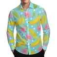 thumbnail image 1 of Yusimy Men's Long Sleeve Hawaiian Shirt Collared Shirt Button-Down Shirt Vacation Shirt Print Long Sleeve Tropical Vacation Style, 1 of 7